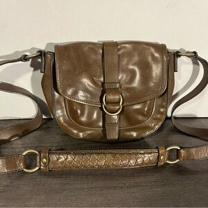 Elegant Tan Leather Crossbody Bag by Cole Hann
